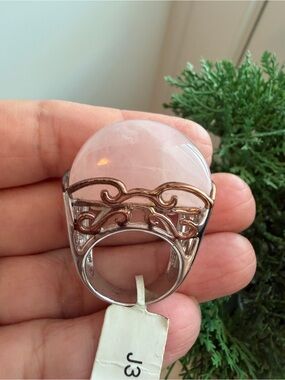 Rose Quartz Size 7 Ring Sterling Silver 925 Stunning